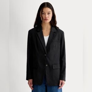 Everlane The Oversized Blazer In Buttersmooth Black